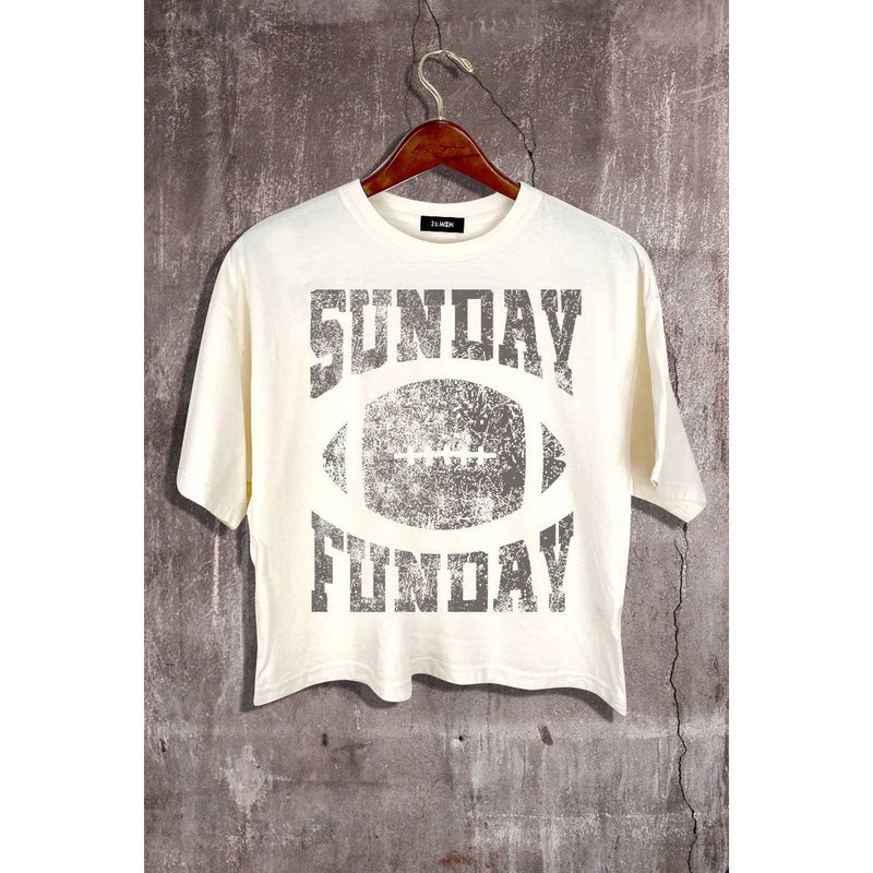 Sunday Funday Crop Tee