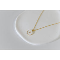 The Lennon dainty cross charm necklace 18k gold plated