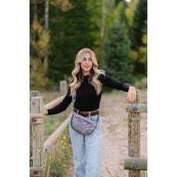 Grey Margot Moon Belt Bag