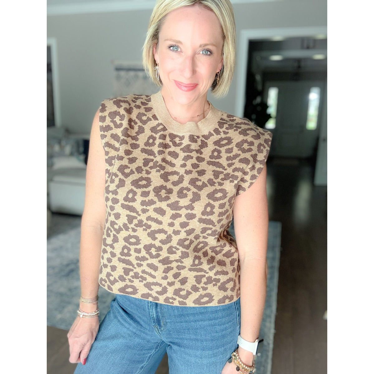 Leopard Sweater Tank