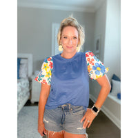 Talia Puff Sleeve Round Neck Blouse