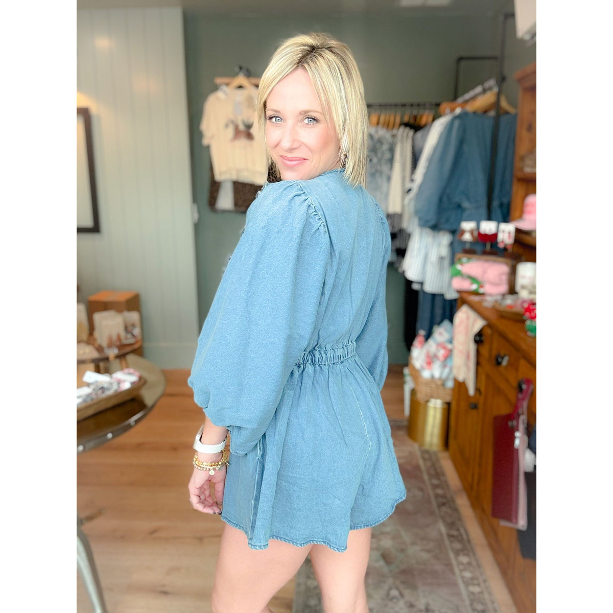 Delaney Denim Romper