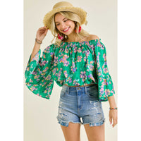 Julia Off Shoulder Bell Sleeve Top