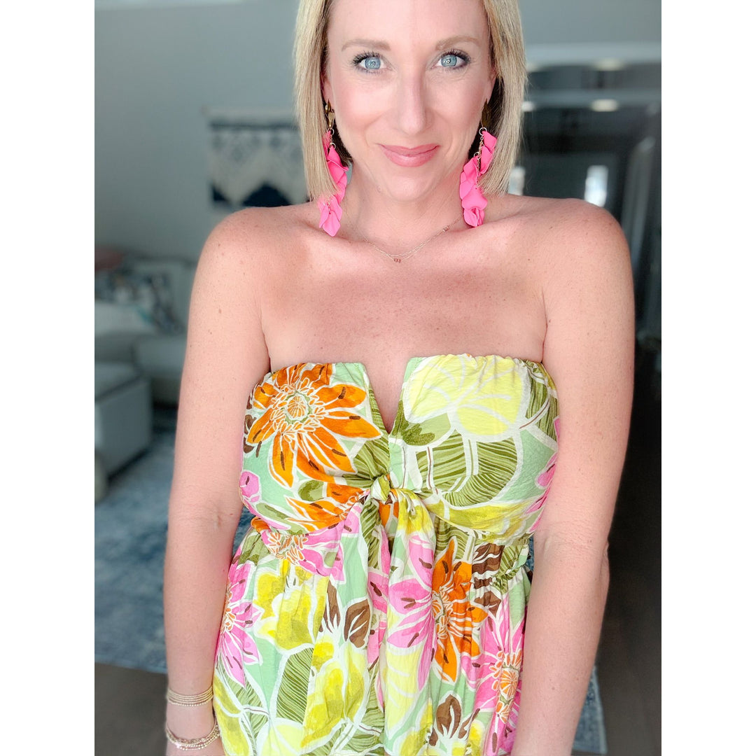 Coastal Getaway Tie Front Romper