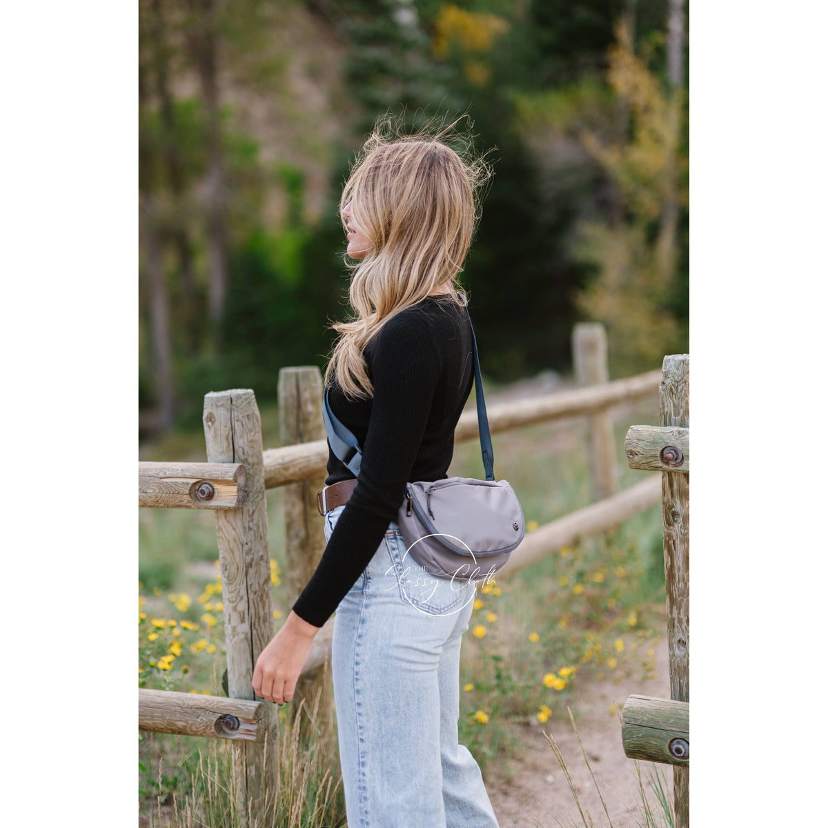 Grey Margot Moon Belt Bag