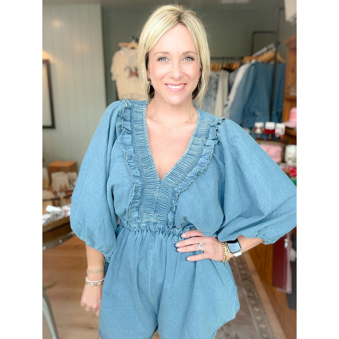 Delaney Denim Romper