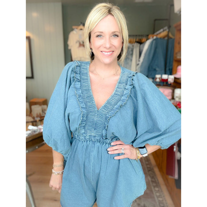 Delaney Denim Romper