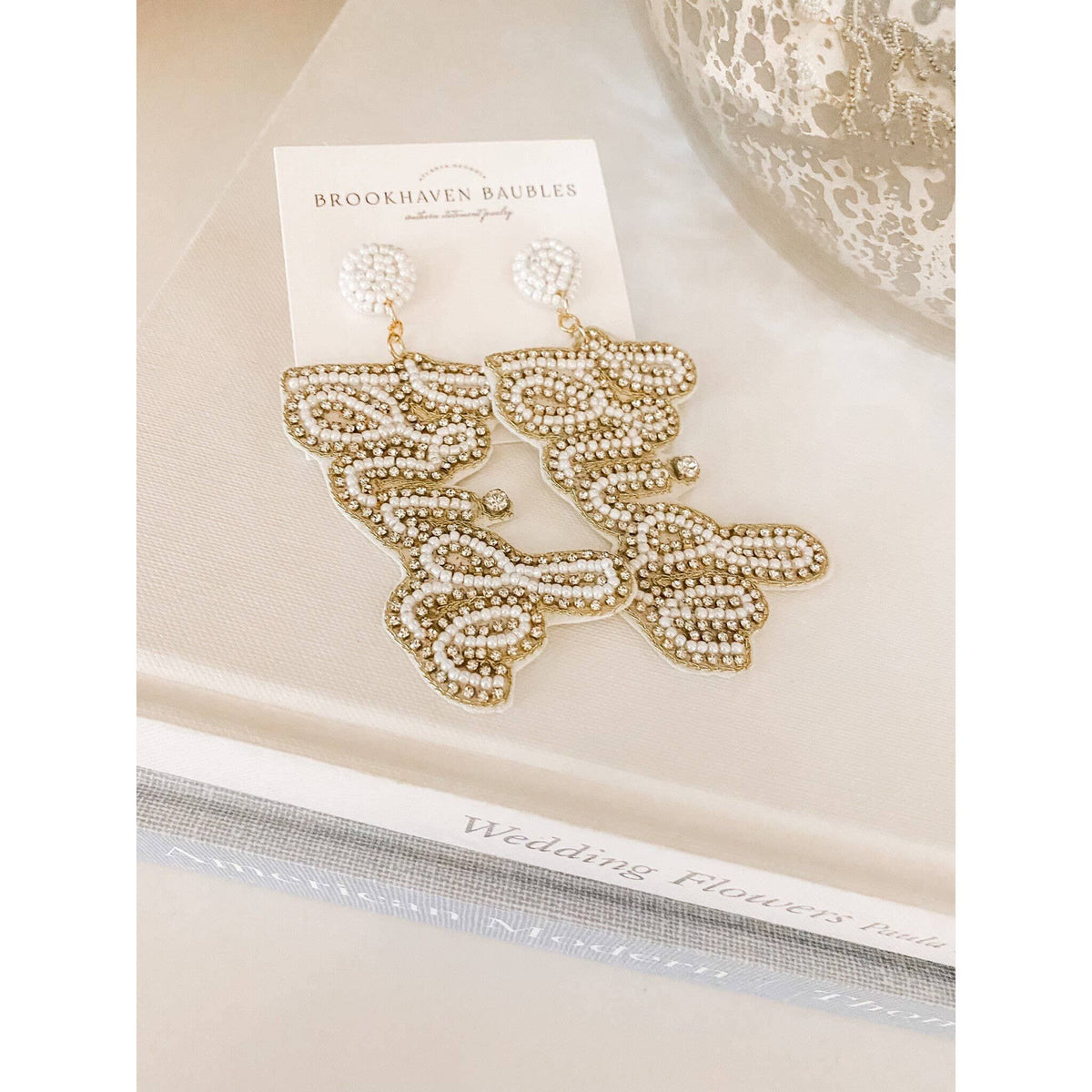 Bride Beaded Statement Earrings