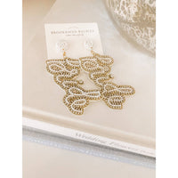 Bride Beaded Statement Earrings