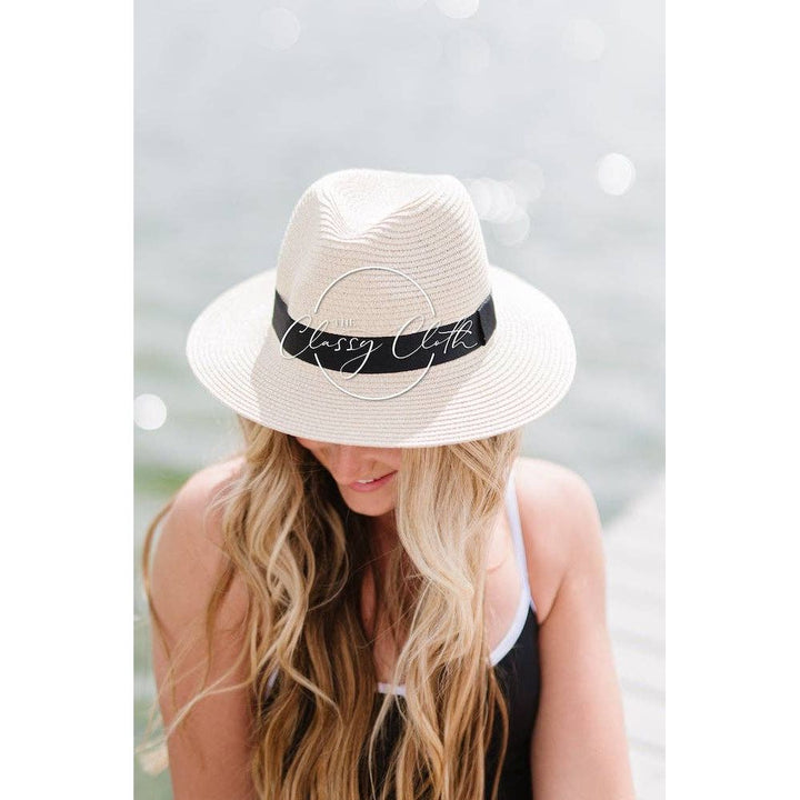 Panama Straw Beach Hat - Ivory