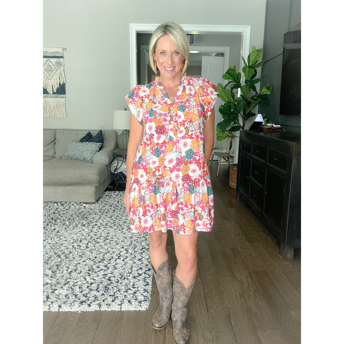 Sutton Flutter Sleeve Dress