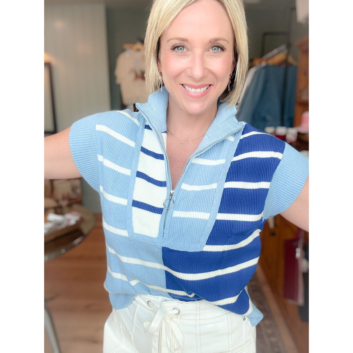 Dakota Quarter Zip Sweater Vest