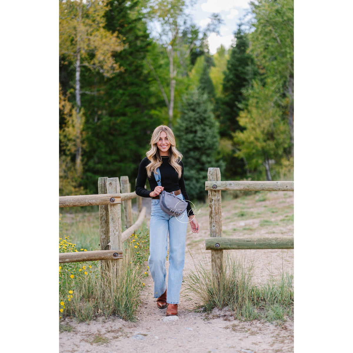 Grey Margot Moon Belt Bag