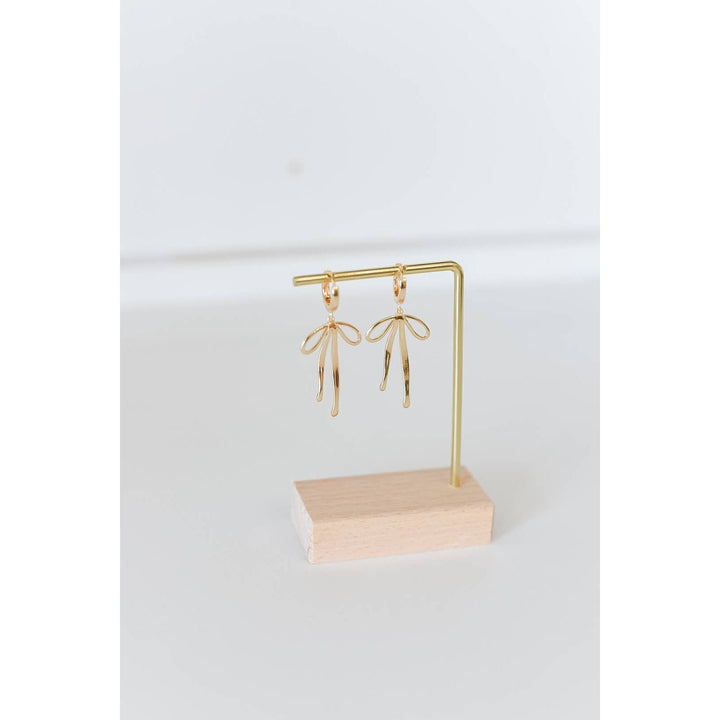 Daisy Bow Hoop Earrings