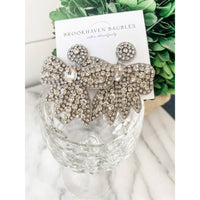 Crystal Bow Statement Earrings