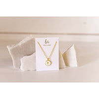 The Lennon dainty cross charm necklace 18k gold plated