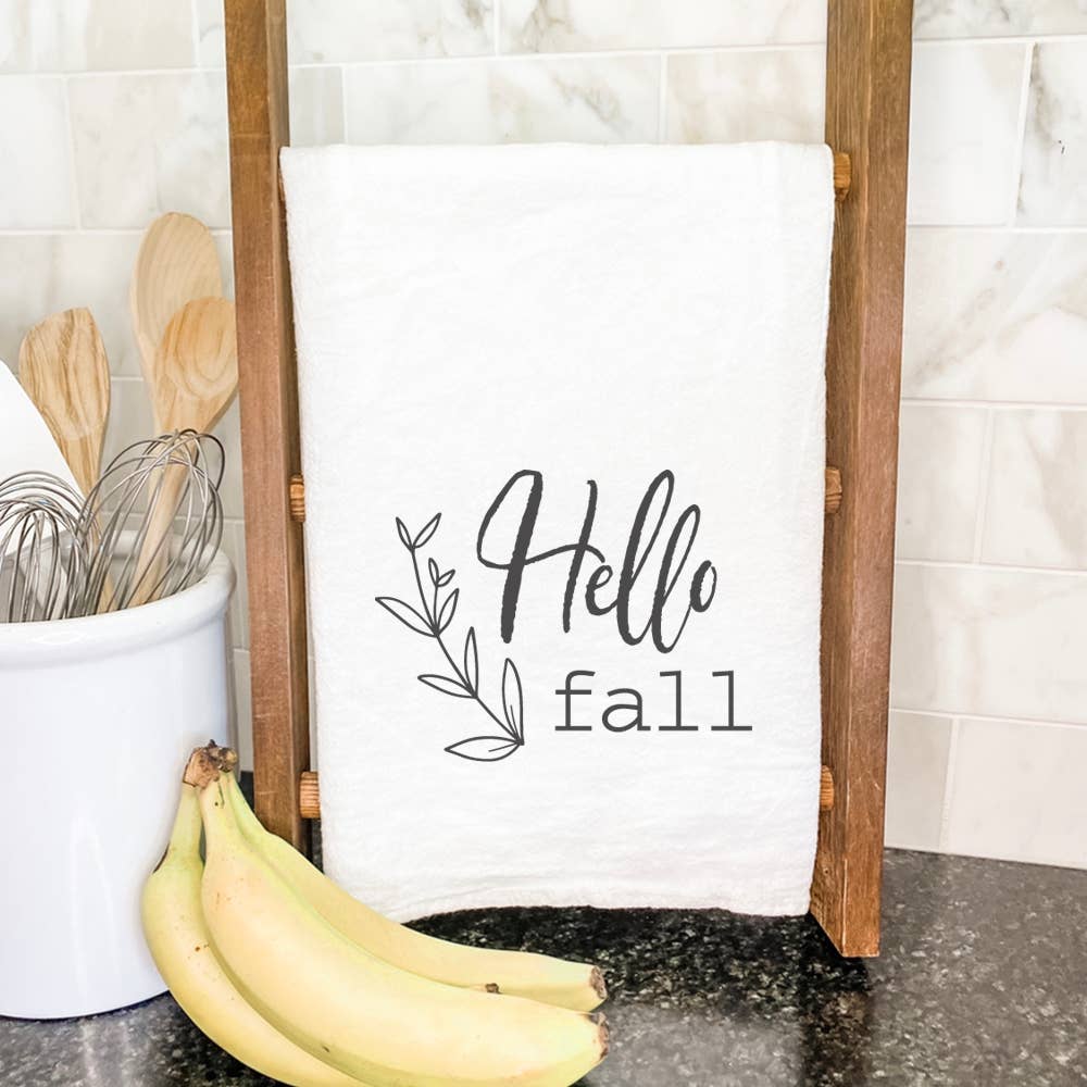 Hello Fall Cotton Tea Towel