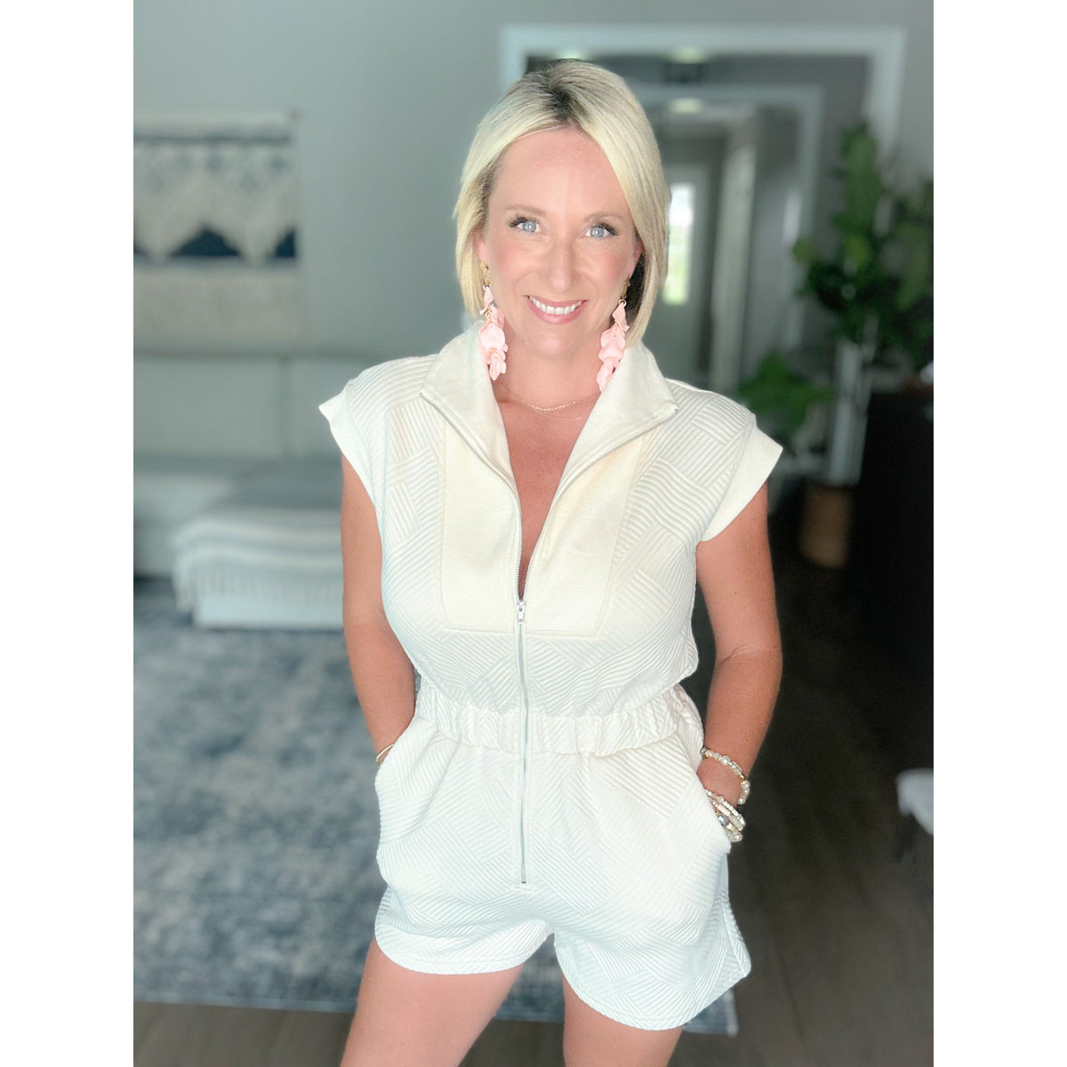 Sadie Zip Front Romper