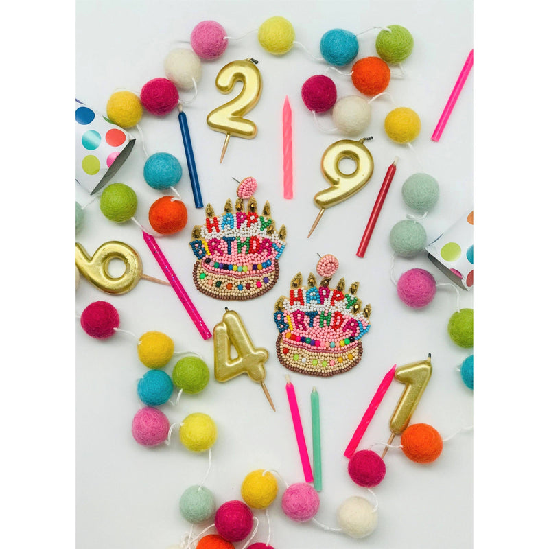 Happy Birthday Cake Earrings
