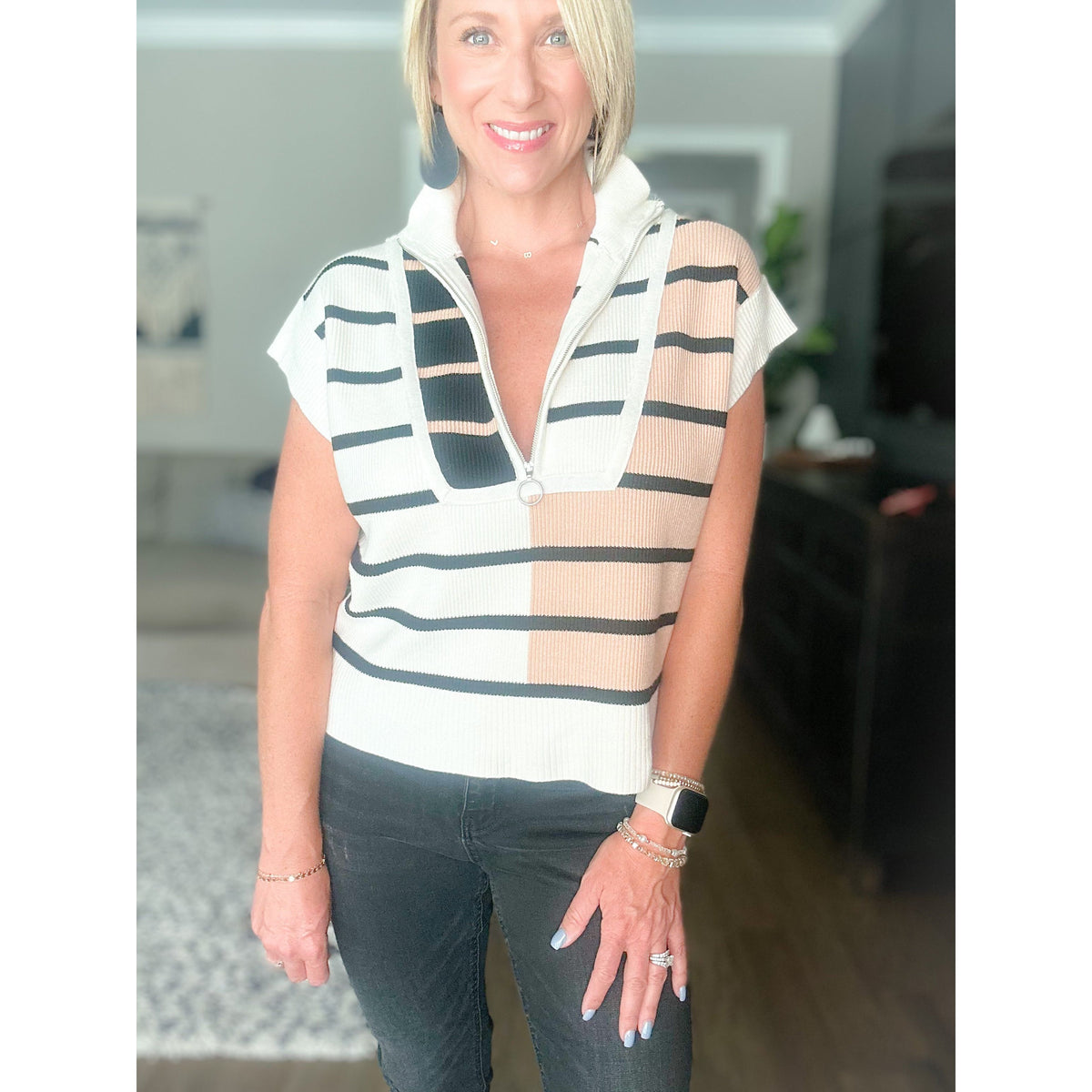 Dakota Quarter Zip Sweater Vest