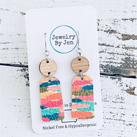 Colorful Brushstrokes Dangle Earrings