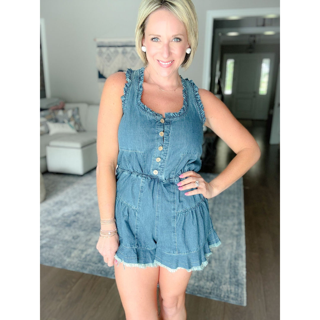 Sawyer Denim Romper