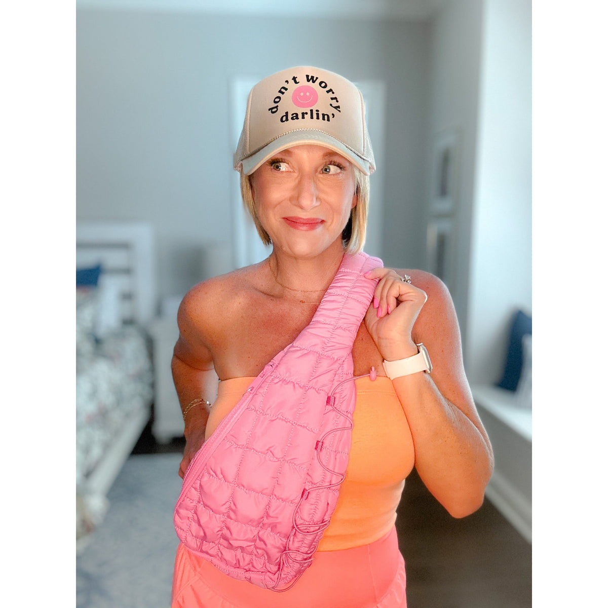 Quilted Crossbody Sling Bag