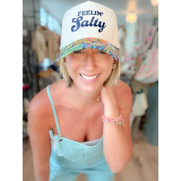 Feelin' Salty Floral Trucker Hat