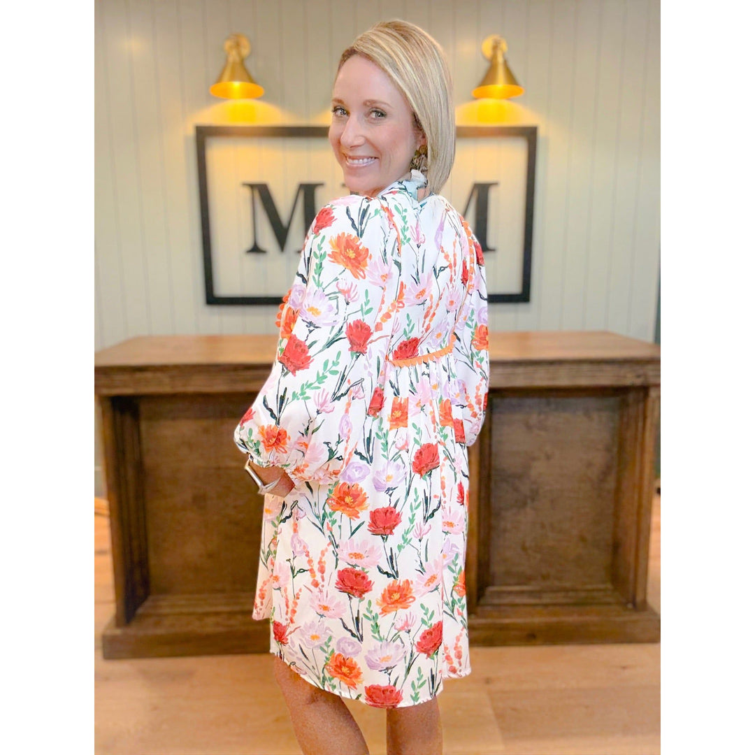 women's boutique dress floral back