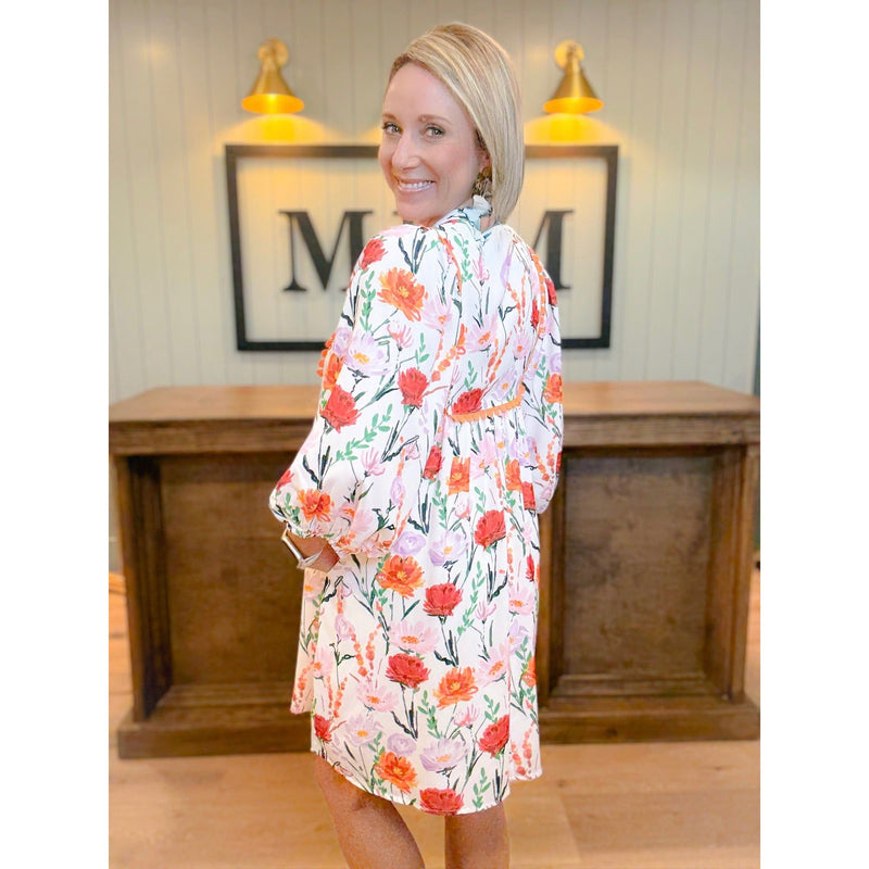 women's boutique dress floral back