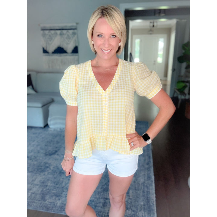 Lemon Drop Peplum Top