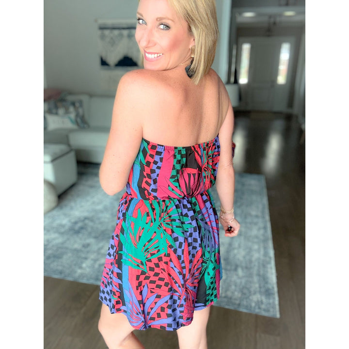 Salsa Sunset Tie Front Romper