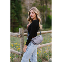 Grey Margot Moon Belt Bag