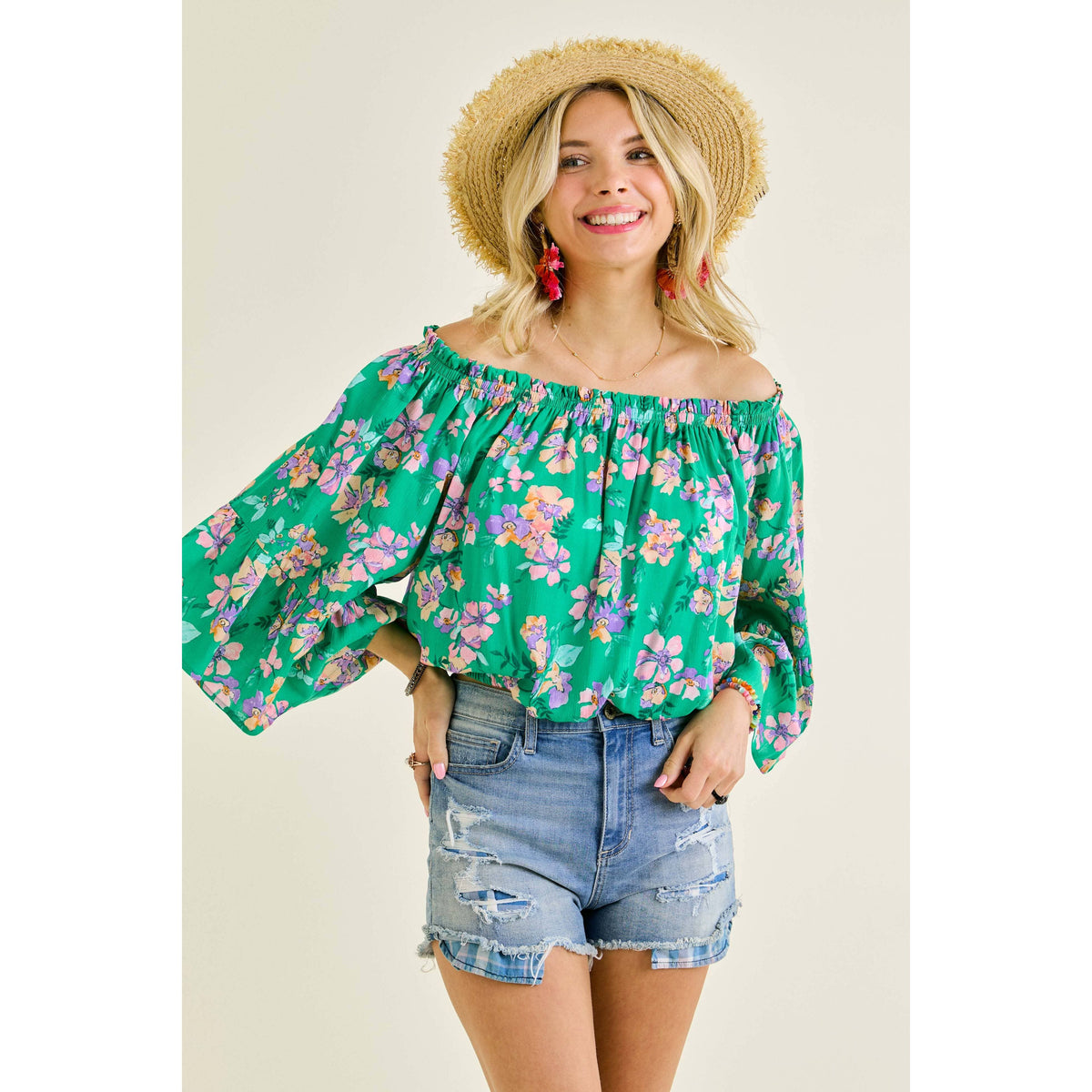 Julia Off Shoulder Bell Sleeve Top