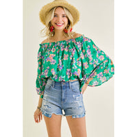 Julia Off Shoulder Bell Sleeve Top