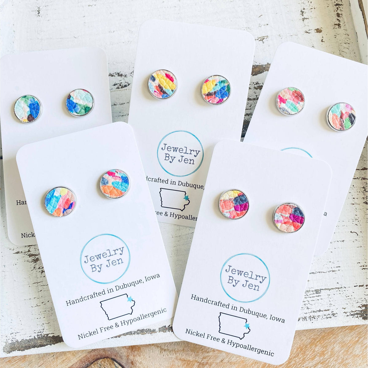 Cork Watercolor Studs