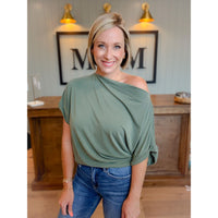 Sage Elise Boatneck Top