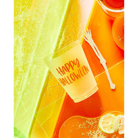 Happy Halloween Orange Frosted Cups