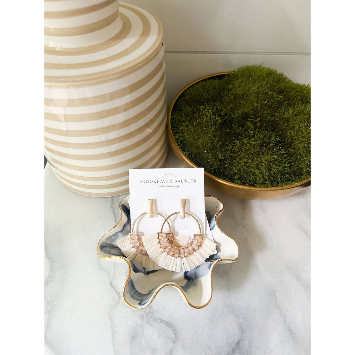 Capri Raffia Hoops