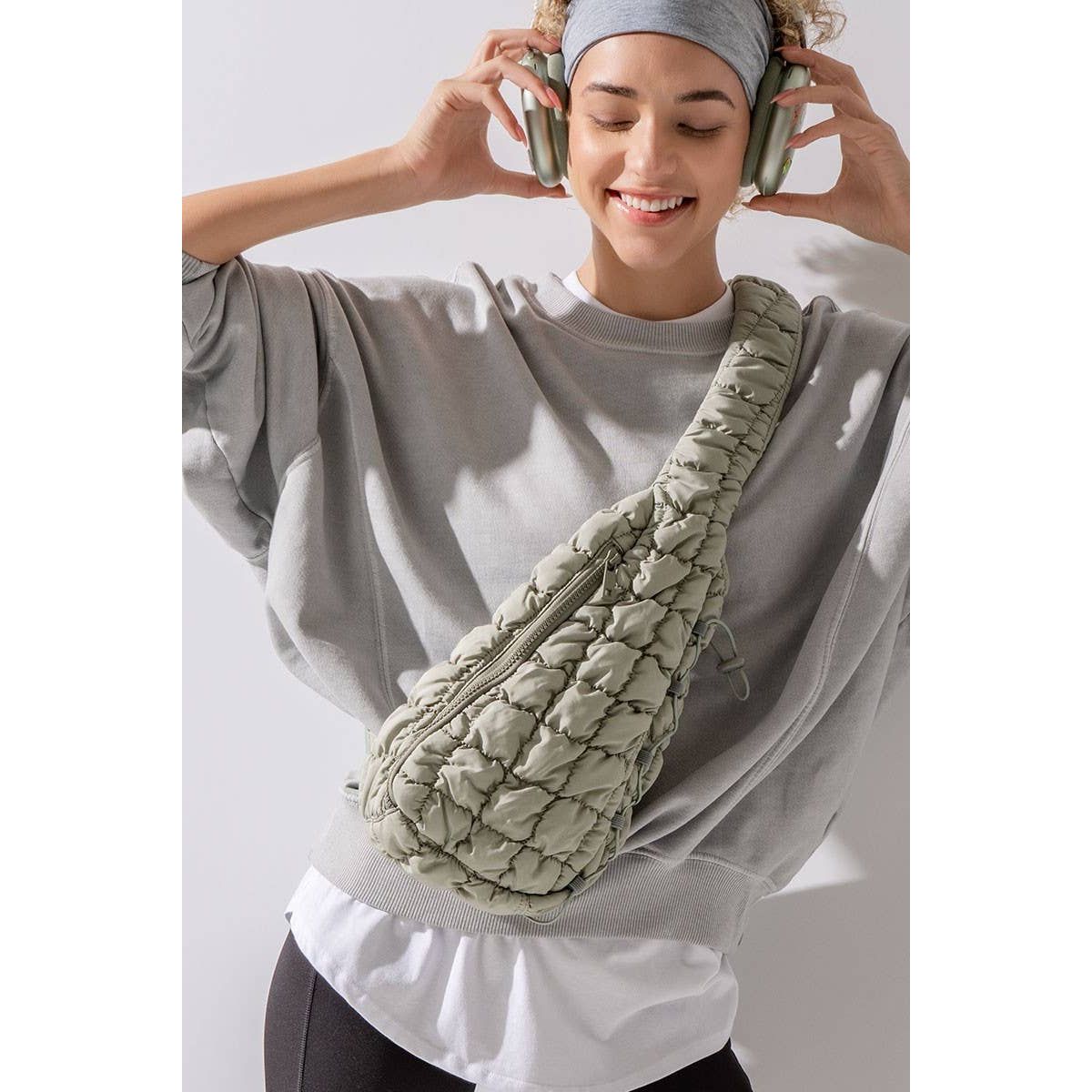 Quilted Crossbody Sling Bag