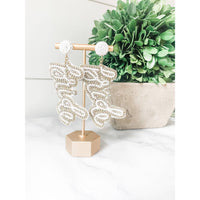 Bride Beaded Statement Earrings