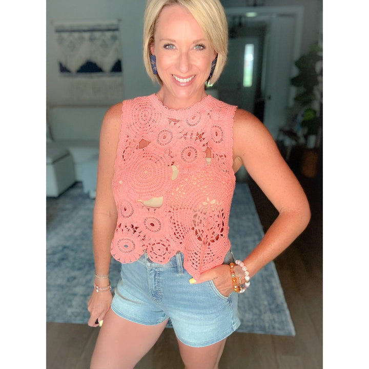 Coral Coast Crochet Tank