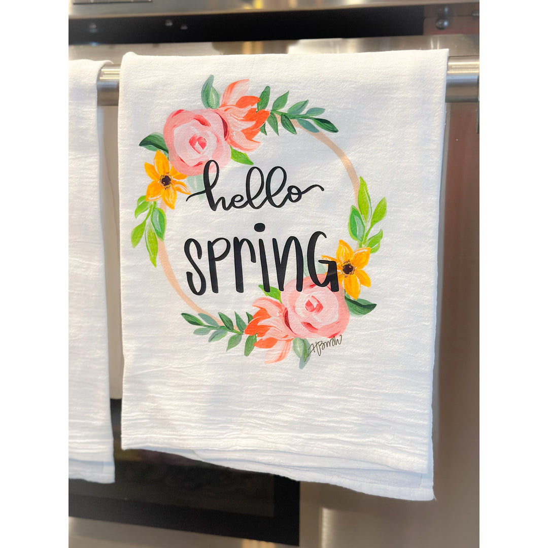 Hello Spring Tea Towel