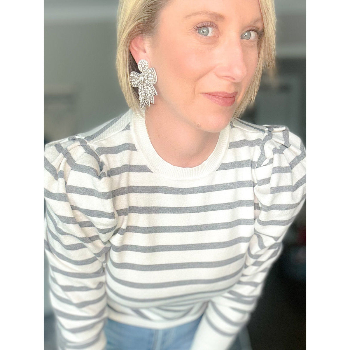 Crystal Bow Statement Earrings