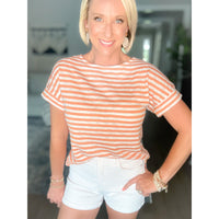 Sun Kissed Stripes Boatneck Top