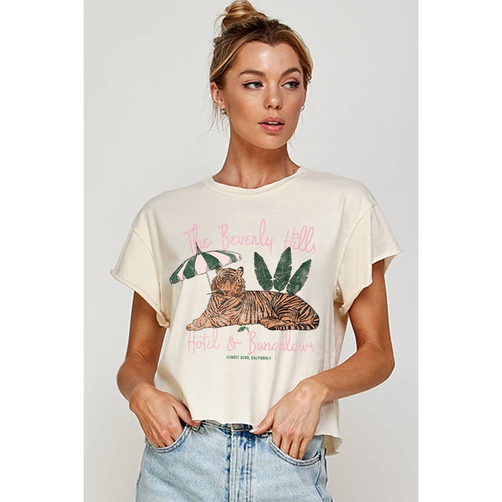 Beverly Hills Hotel Graphic Crop Tee