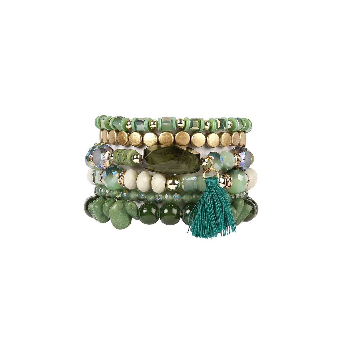 Charm Stack Tassel Bracelet Sets