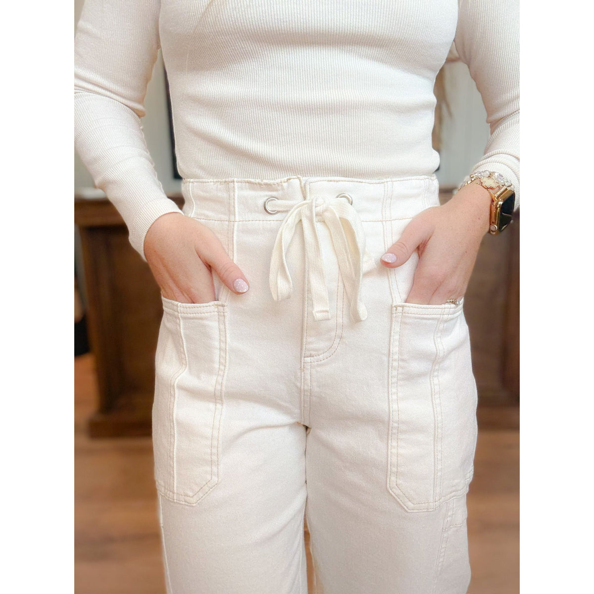 Risen Crop Barrel Pants