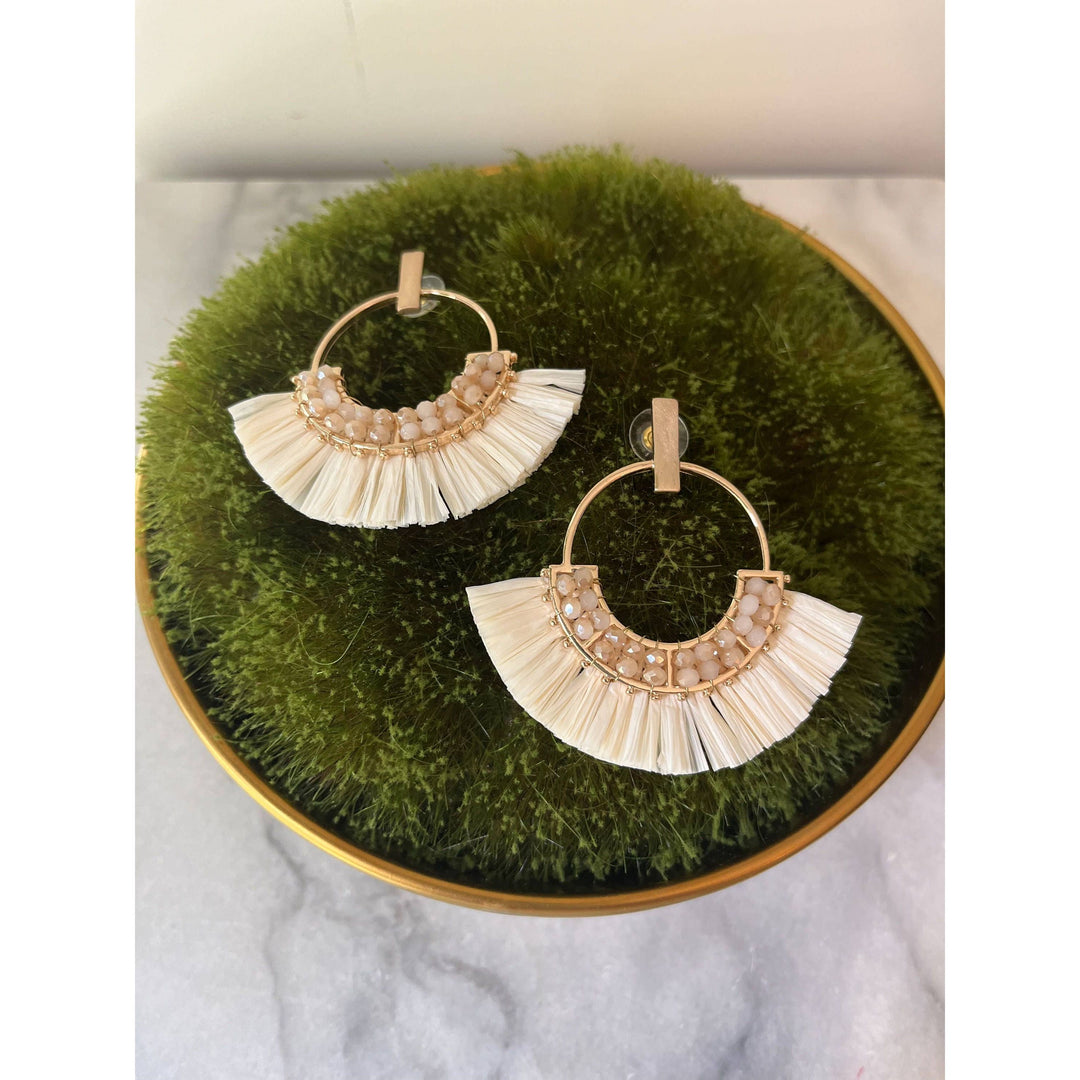 Capri Raffia Hoops