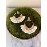 Capri Raffia Hoops